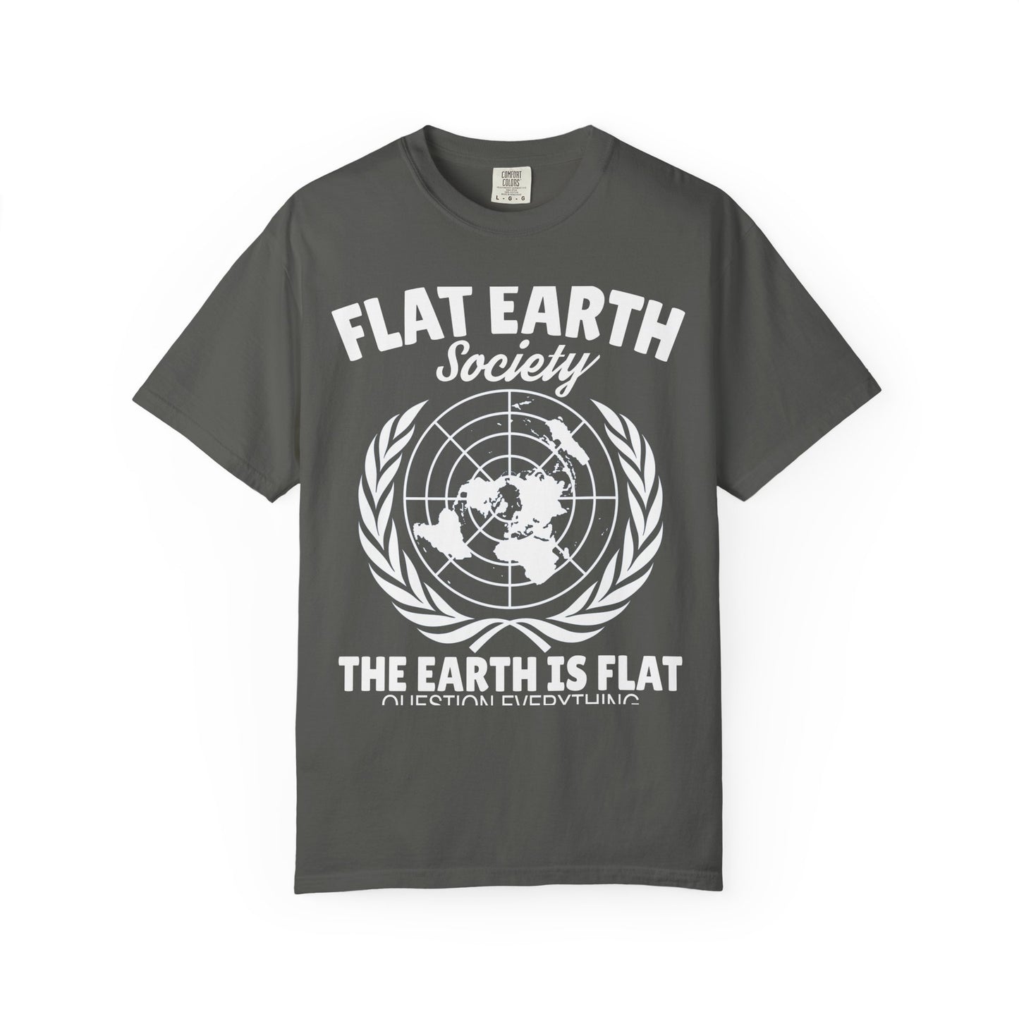 Flat Earth Society Tee - Garment-Dyed Globe Design