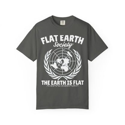 Flat Earth Society Tee - Garment-Dyed Globe Design