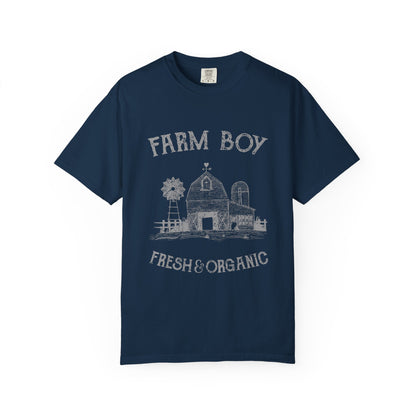 Farm Boy Tee Vintage Barn Garment-Dyed Shirt