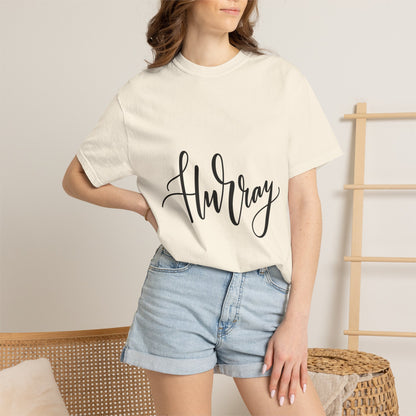 Hurray Calligraphy Script Garment-Dyed Tee