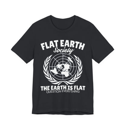 Flat Earth Society Tee - World Map Globe Design