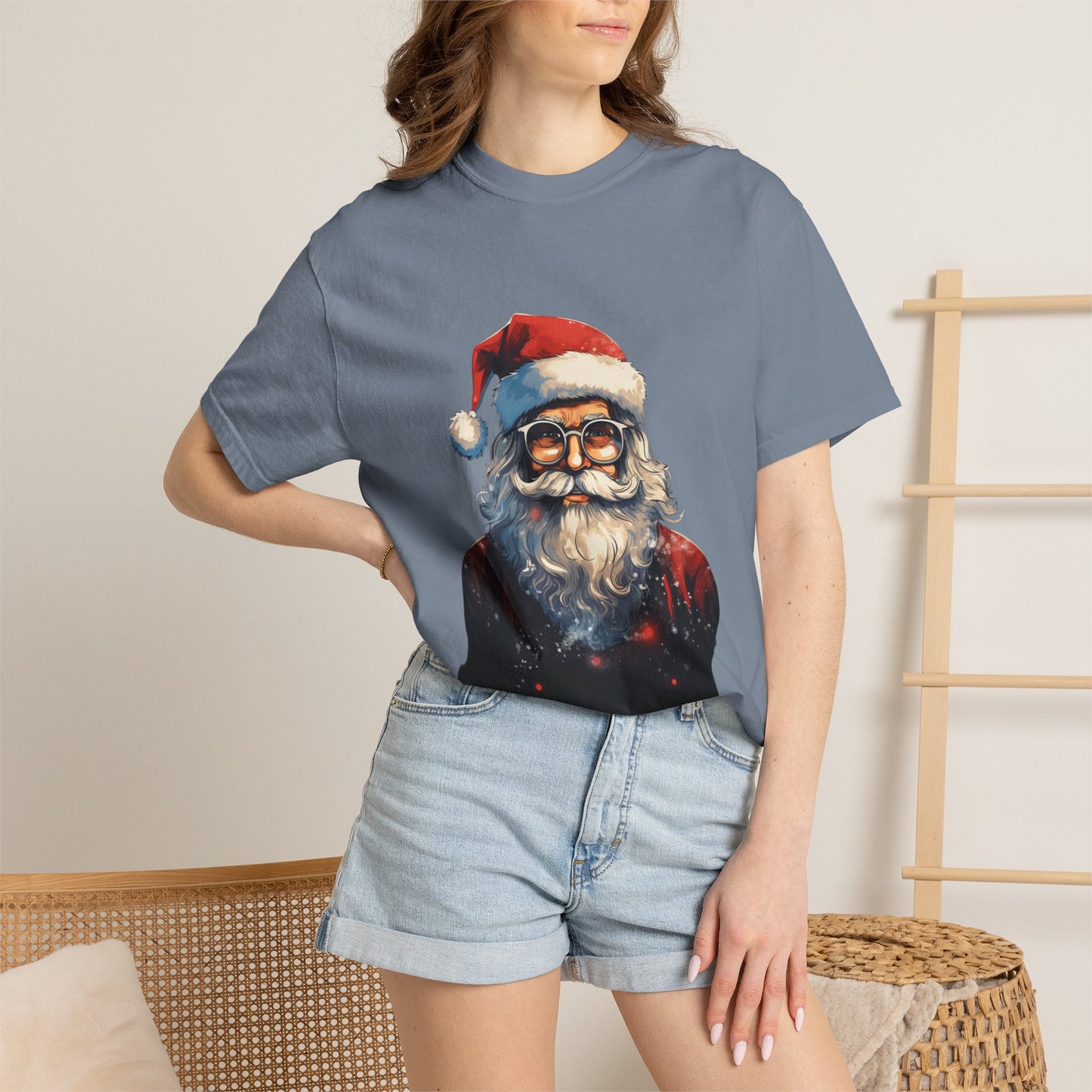 Cool Santa Claus Garment-Dyed Christmas Tee