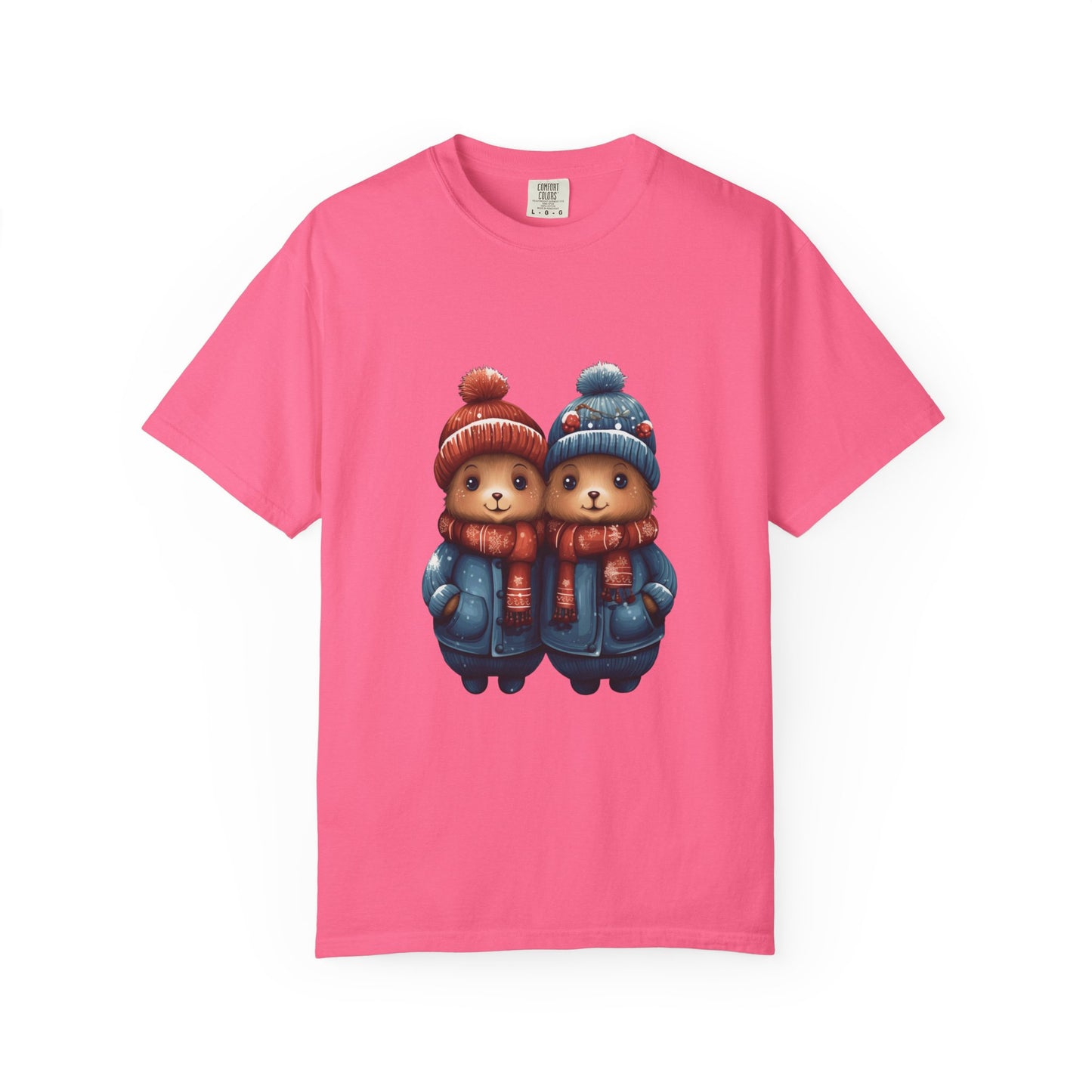 Cute Christmas Bears Couple Heavyweight Tee