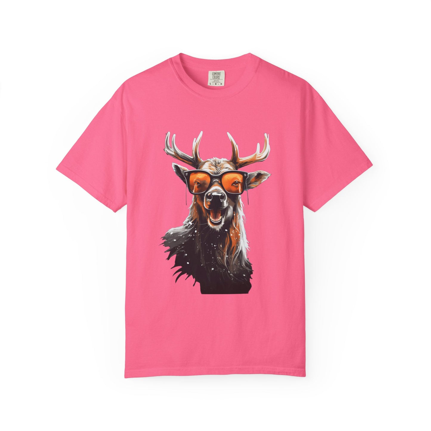 Cool Deer Sunglasses Christmas Heavyweight Tee