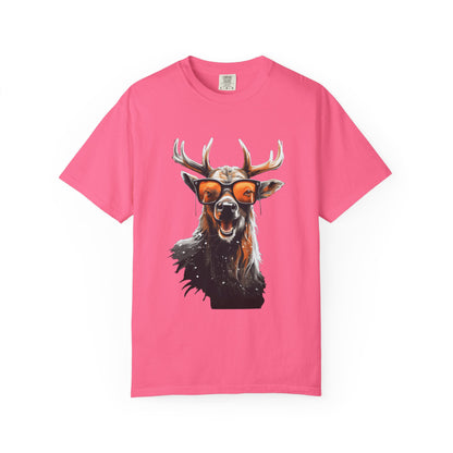Cool Deer Sunglasses Christmas Heavyweight Tee