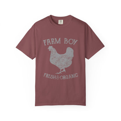 Farm Boy Rooster Garment-Dyed Heavyweight Tee
