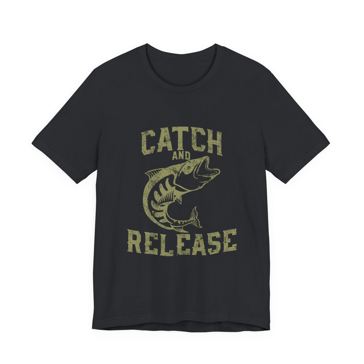 Catch and Release Fishing T-Shirt Retro Bass Tee