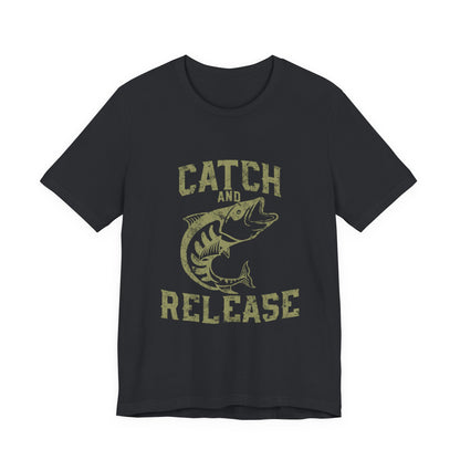 Catch and Release Fishing T-Shirt Retro Bass Tee