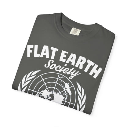 Flat Earth Society Tee - Garment-Dyed Globe Design
