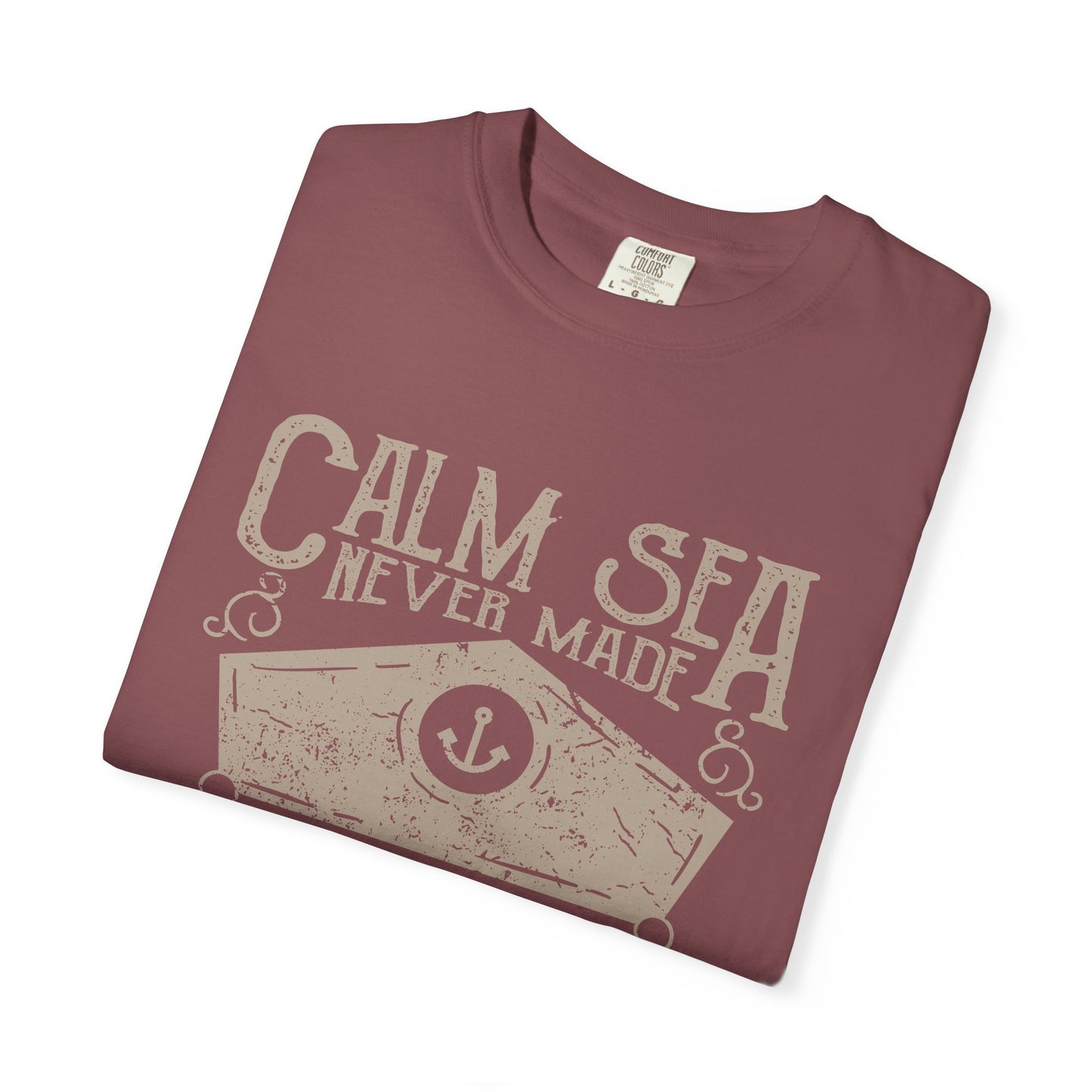 Calm Sea Skilled Sailor Nautical Heavyweight Tee