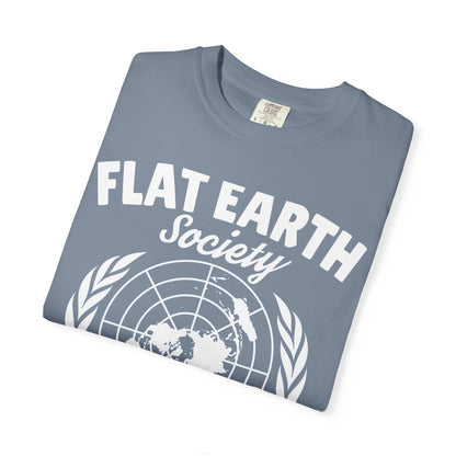 Flat Earth Society Tee - Garment-Dyed Globe Design