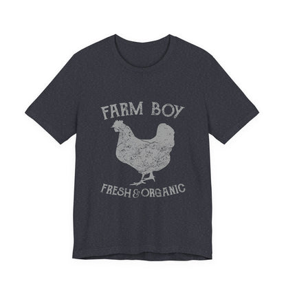Farm Boy T-Shirt Fresh Organic Rooster Tee