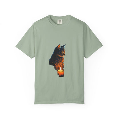 Cat by Candlelight Christmas Heavyweight Tee