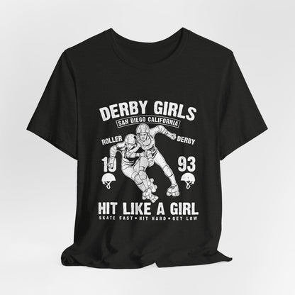 Derby Girls T-Shirt Roller Skating Gift Tee