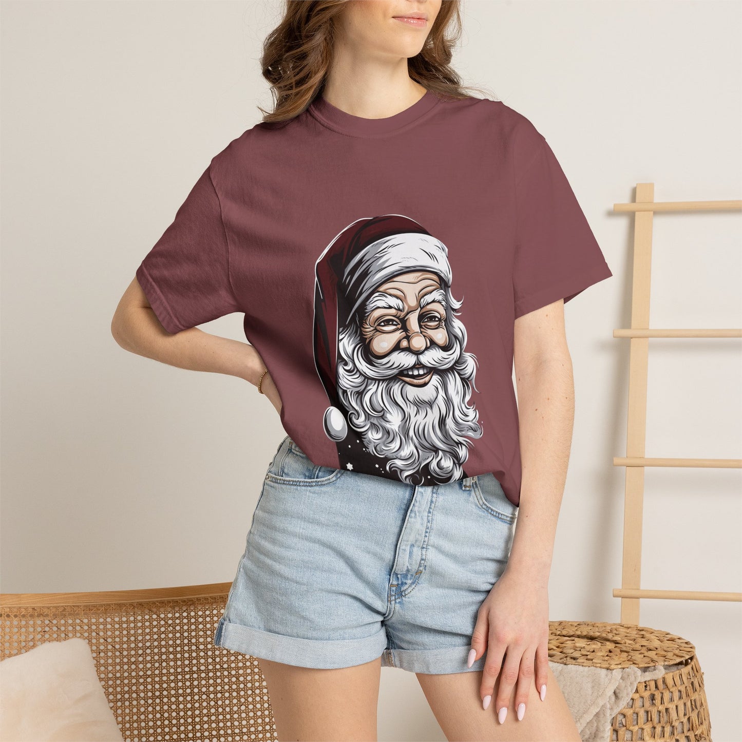 Funny Santa Claus Garment-Dyed Christmas Tee