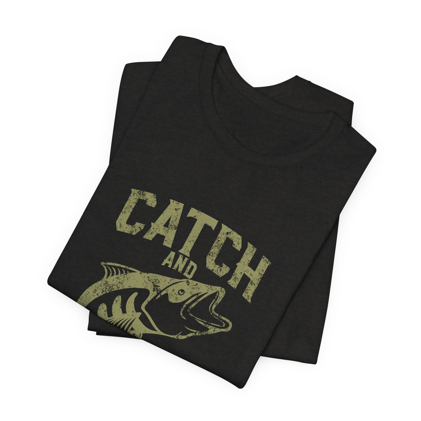 Catch and Release Fishing T-Shirt Retro Bass Tee