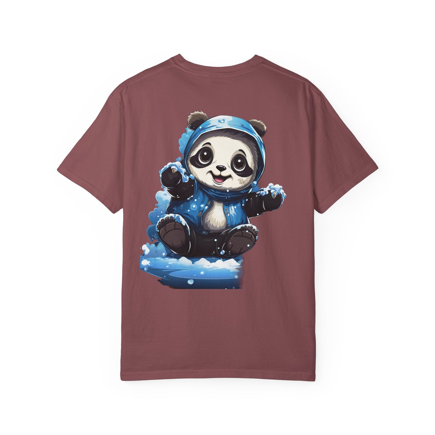 Cute Panda Snow Day Garment-Dyed Tee Winter