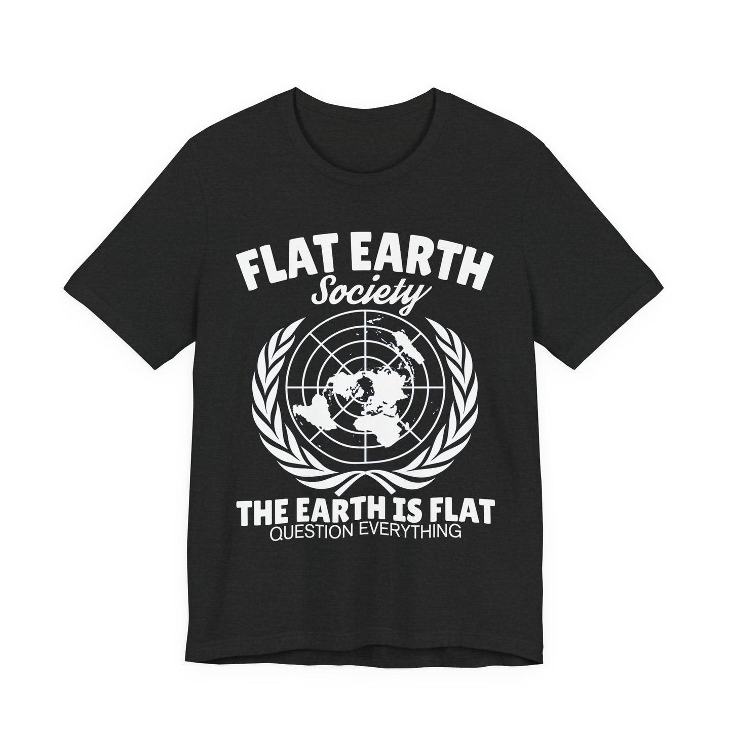 Flat Earth Society Tee - World Map Globe Design