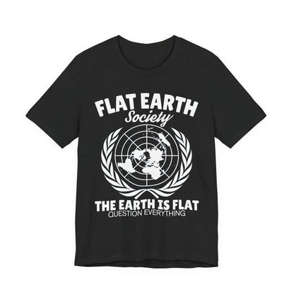 Flat Earth Society Tee - World Map Globe Design