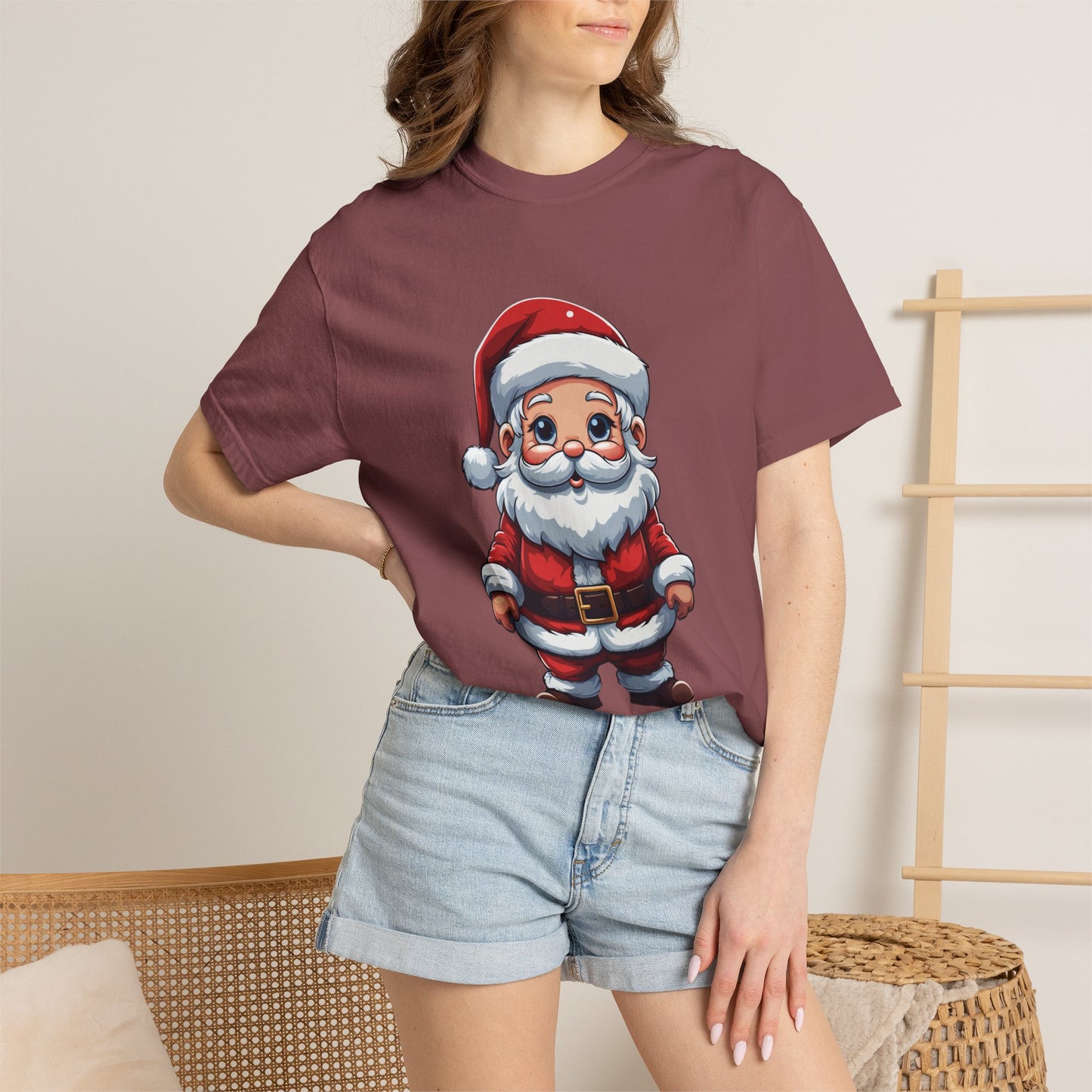 Cute Santa Claus Christmas Garment-Dyed Tee