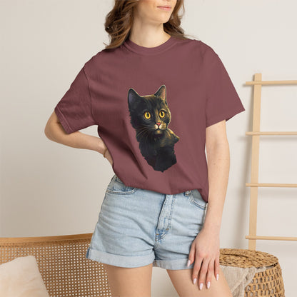 Christmas Cat in Tree Garment-Dyed Tee