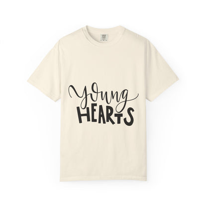 Young Hearts Garment-Dyed Tee Hand Lettered Script