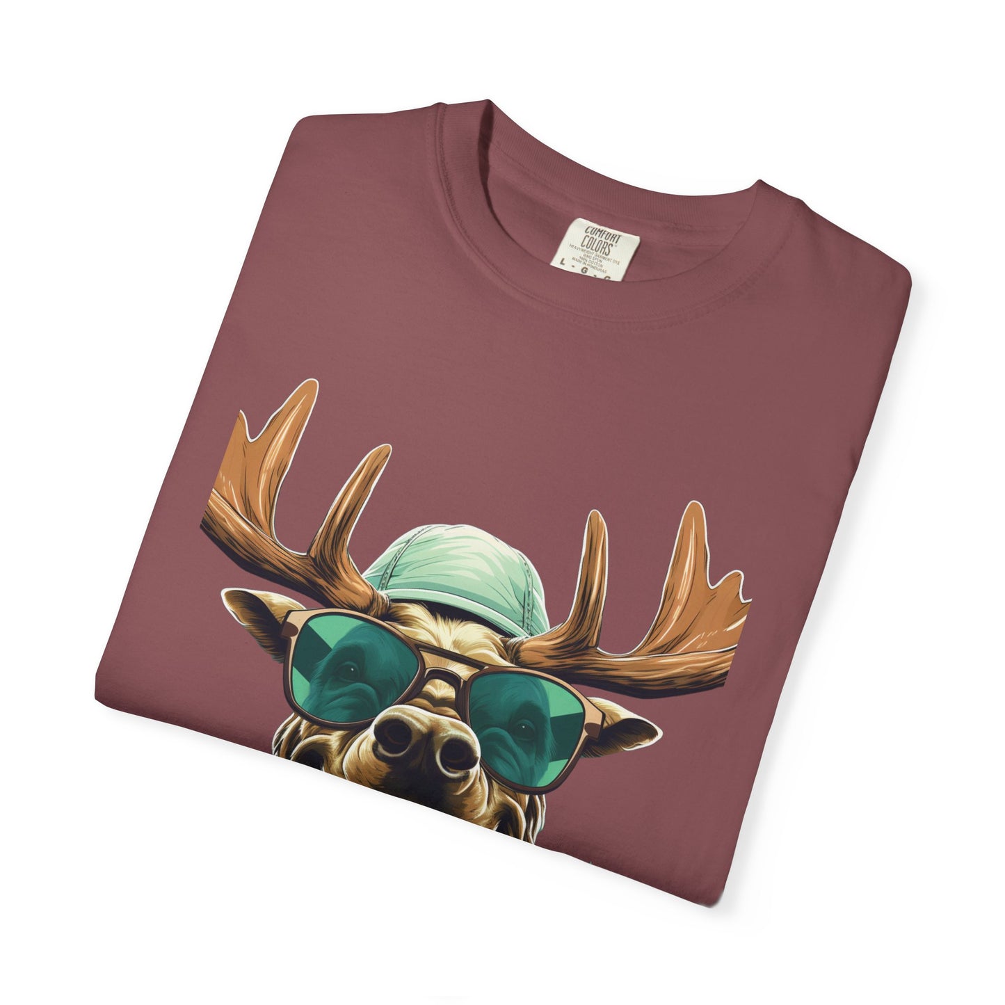 Funny Christmas Moose Garment-Dyed Tee Sunglasses