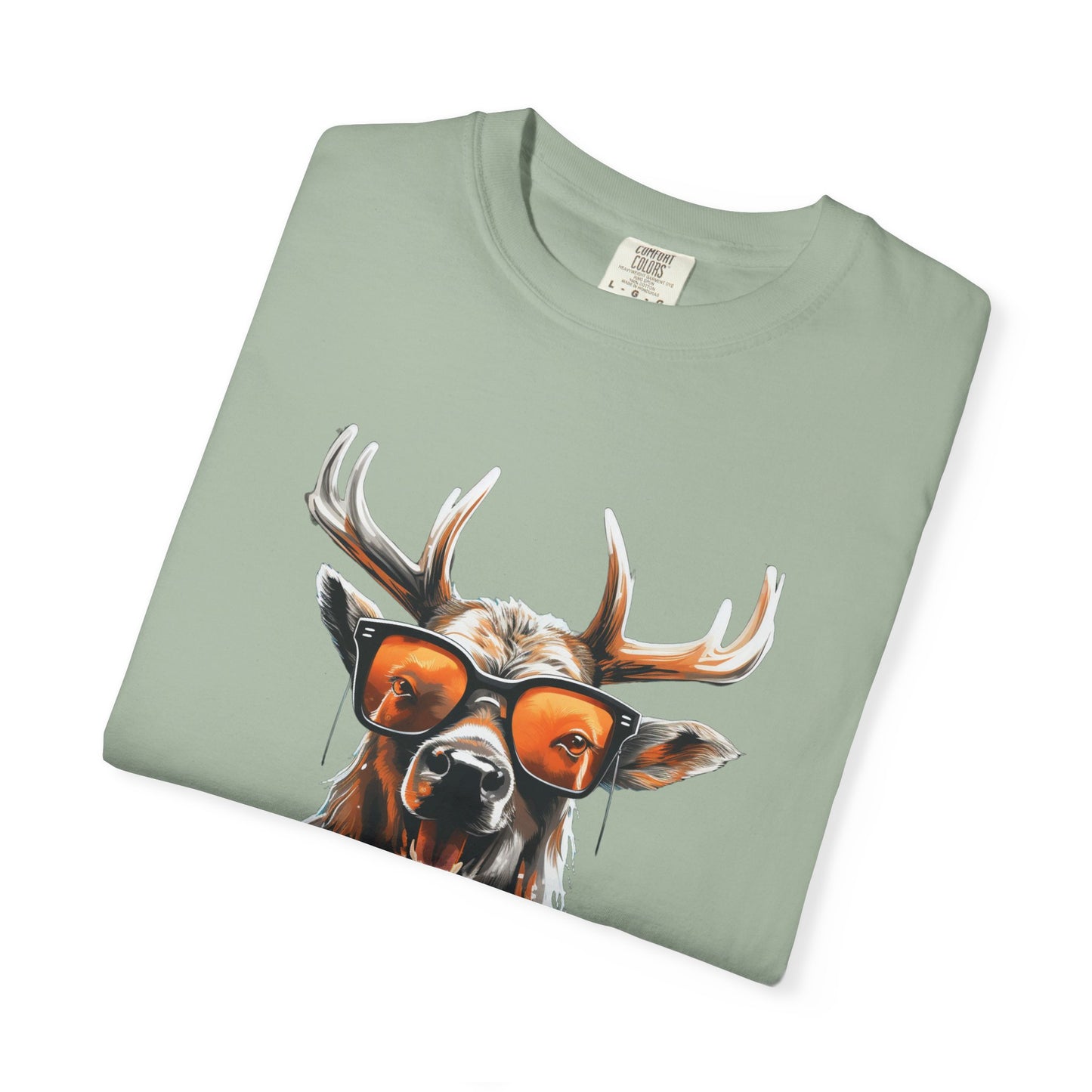Cool Deer Sunglasses Christmas Heavyweight Tee