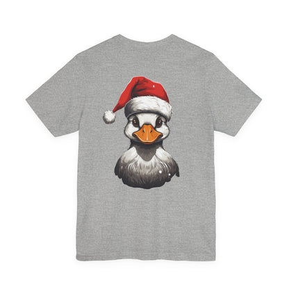 Christmas Duck Santa Hat T-Shirt Holiday Tee