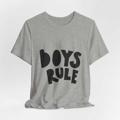 Boys Rule T-Shirt Fun Bold Kids Tee