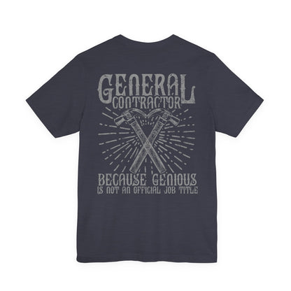 General Contractor Funny T-Shirt Genius Gift