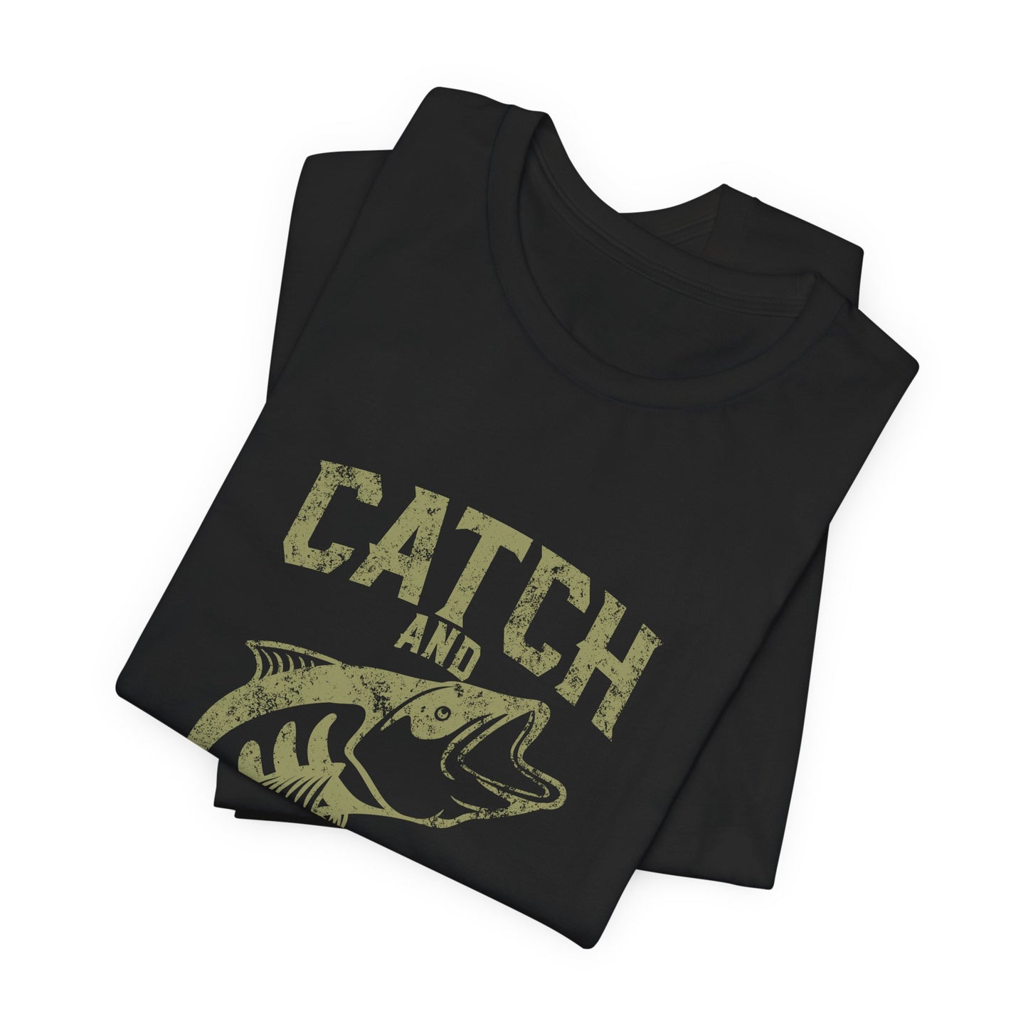 Catch and Release Fishing T-Shirt Retro Bass Tee
