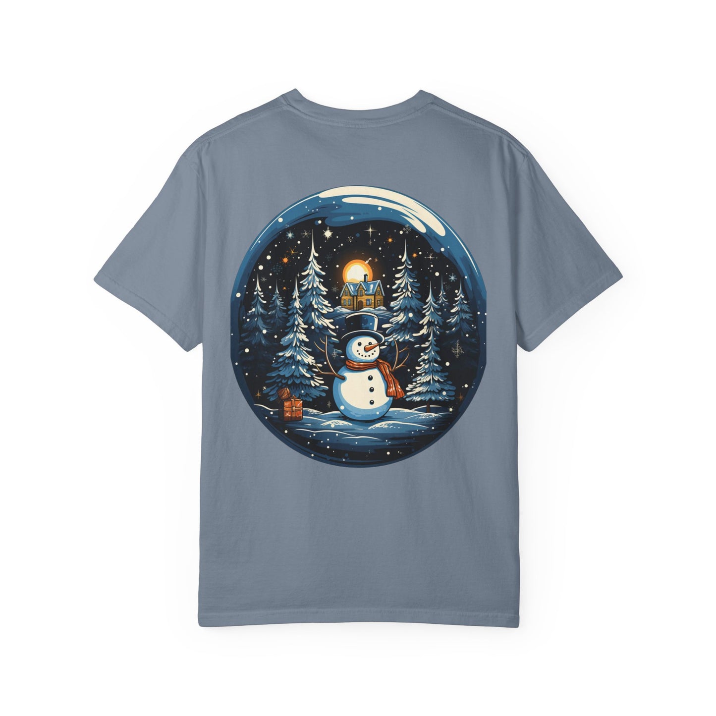 Snowman Snow Globe Christmas Heavyweight Tee