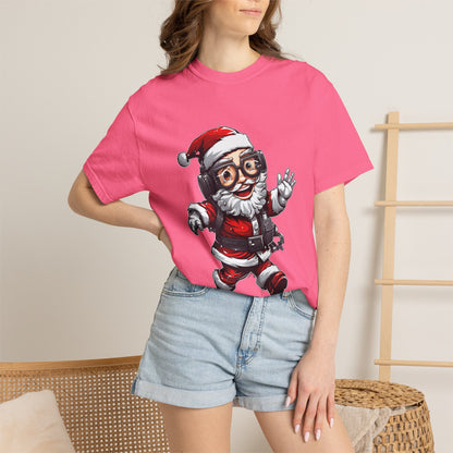 Scuba Diver Santa Garment-Dyed Christmas Tee