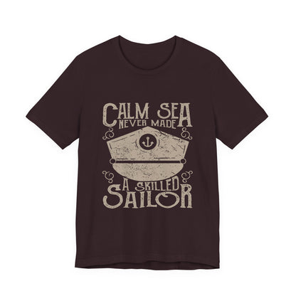 Calm Sea Skilled Sailor T-Shirt Nautical Tee