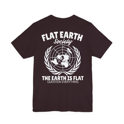 Flat Earth Society Tee - World Map Globe Design