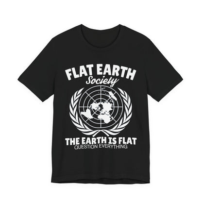 Flat Earth Society Tee - World Map Globe Design