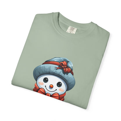 Cute Snowman Christmas Garment-Dyed Tee
