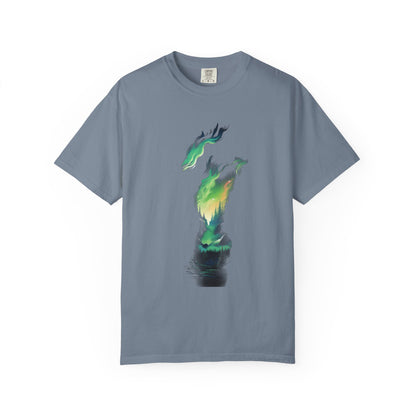 Northern Lights Forest Garment-Dyed Tee Aurora
