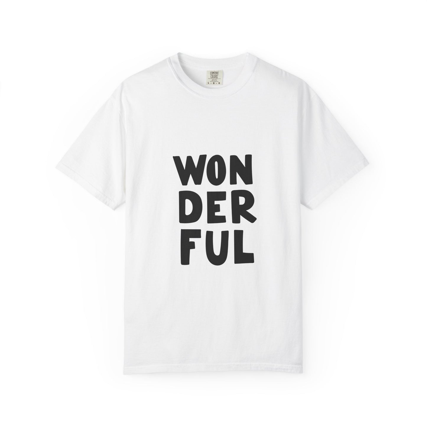 Wonderful Garment-Dyed Tee Bold Typography