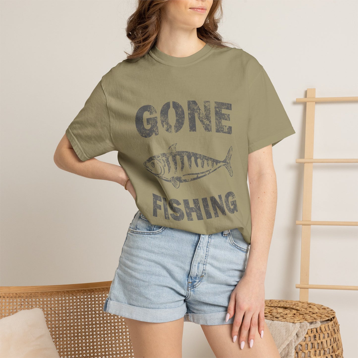Gone Fishing Heavyweight Garment-Dyed Vintage Tee