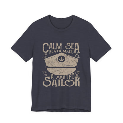 Calm Sea Skilled Sailor T-Shirt Nautical Tee