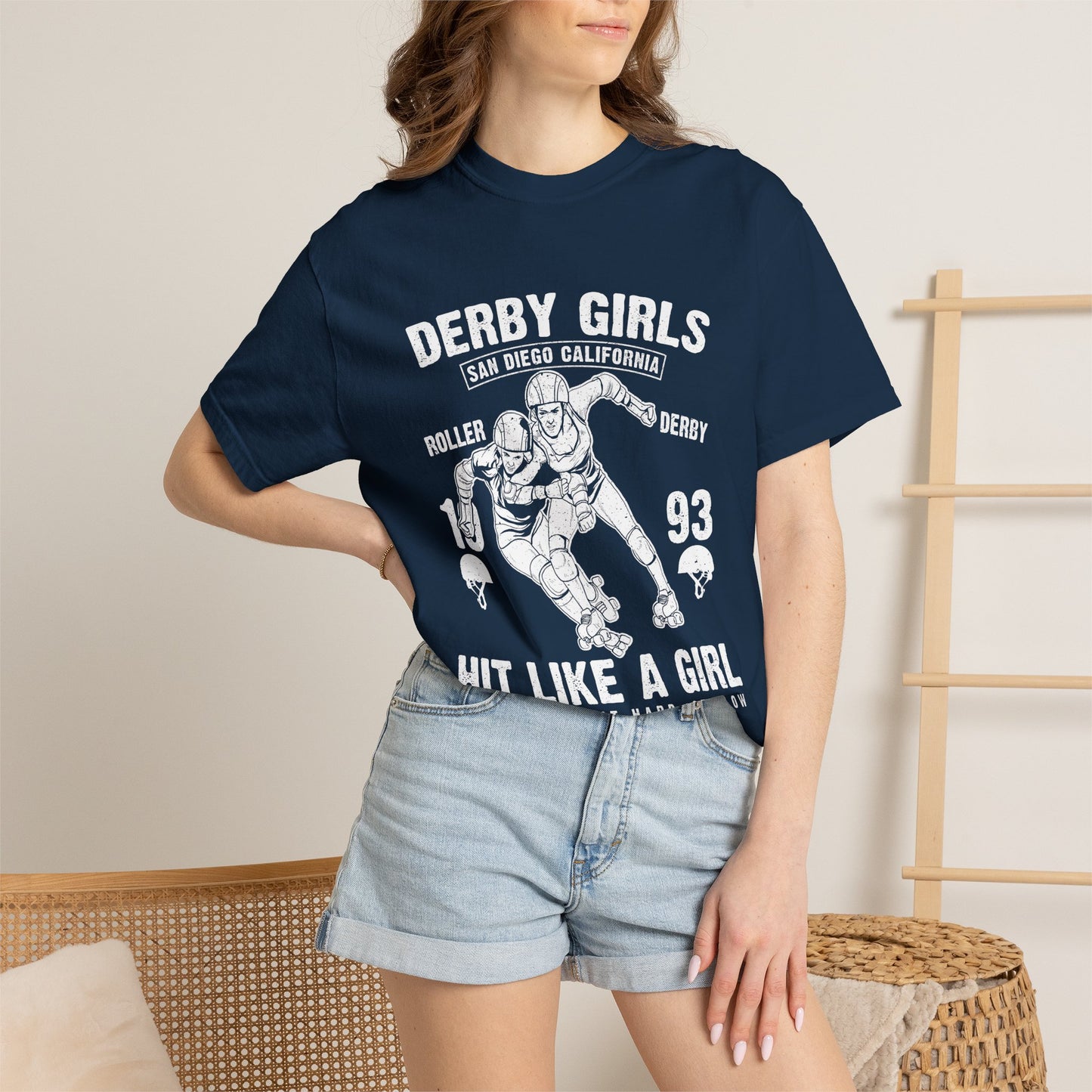 Derby Girls Garment-Dyed Tee Roller Skating Gift