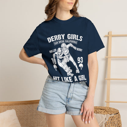 Derby Girls Garment-Dyed Tee Roller Skating Gift