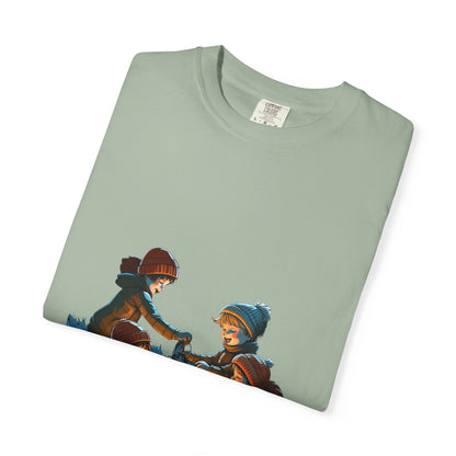 Winter Kids Lantern Christmas Heavyweight Tee