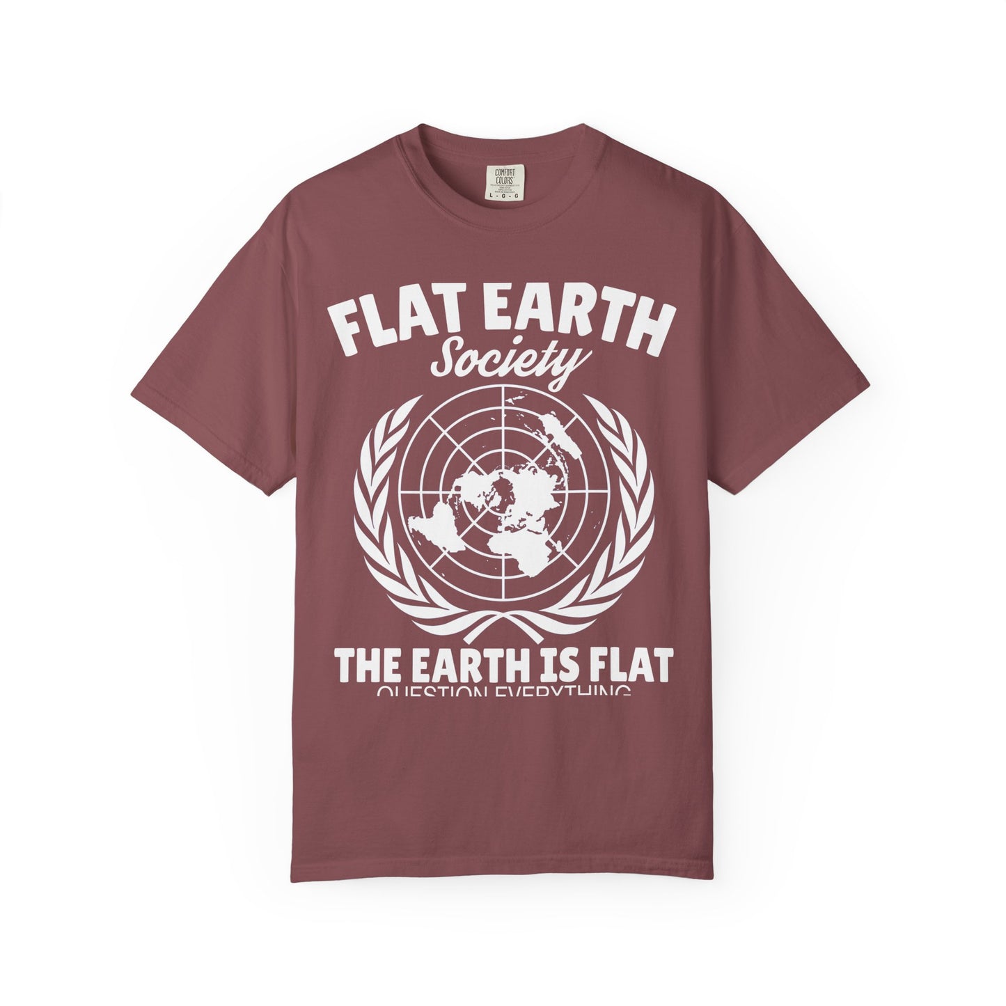 Flat Earth Society Tee - Garment-Dyed Globe Design
