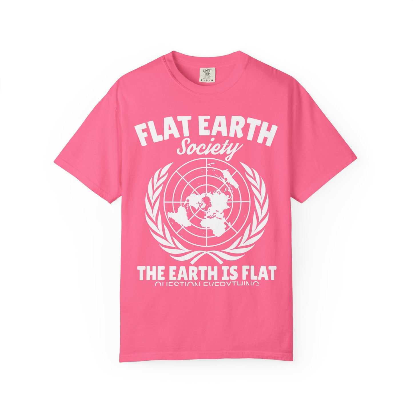 Flat Earth Society Tee - Garment-Dyed Globe Design