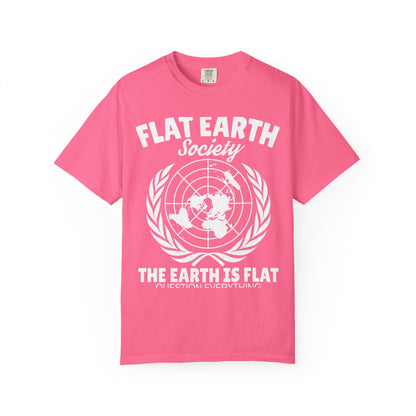 Flat Earth Society Tee - Garment-Dyed Globe Design
