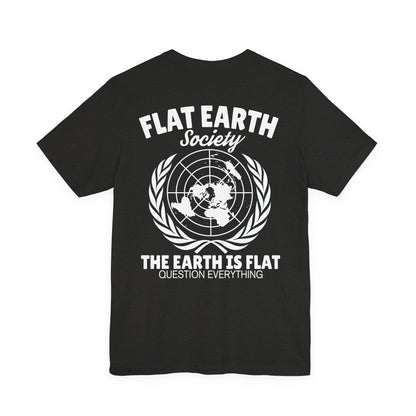 Flat Earth Society Tee - World Map Globe Design