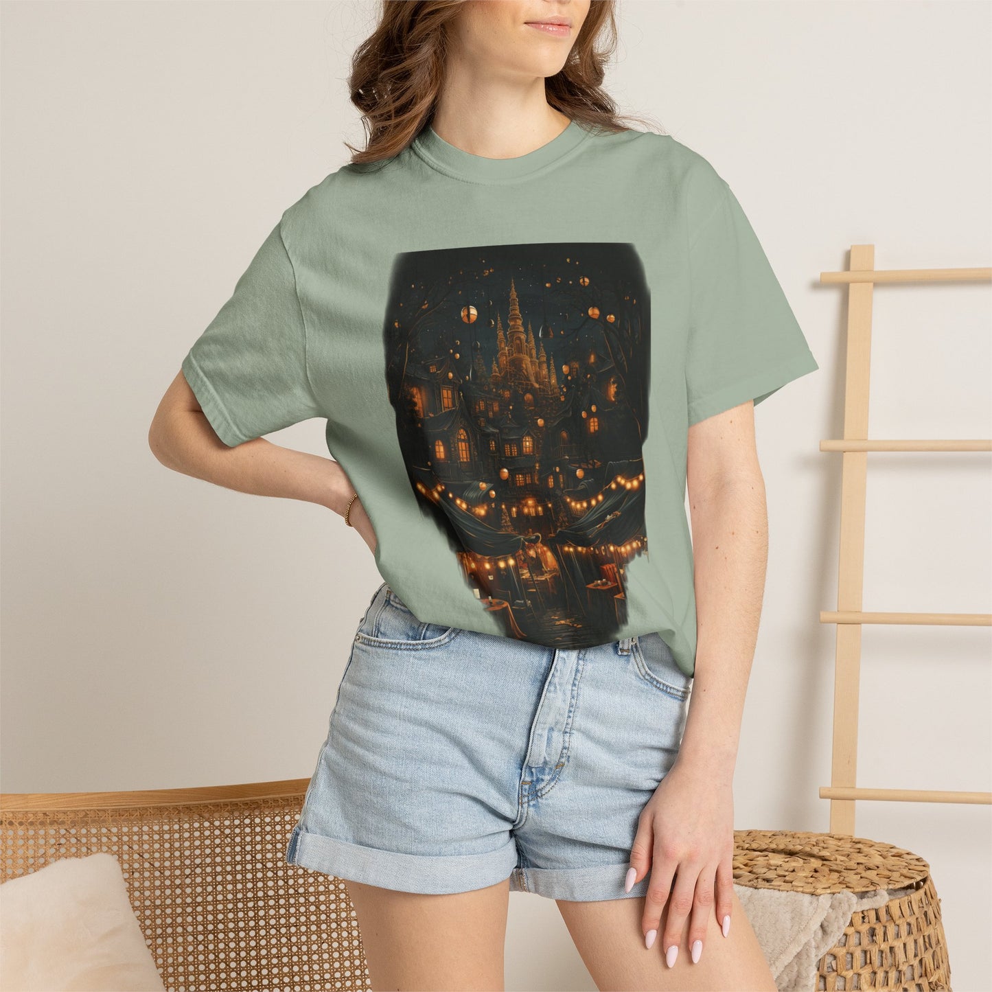 Magical Christmas Village Garment-Dyed Tee